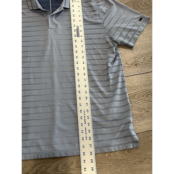 Nike Tiger Woods Polo Shirt Mens Large Blue Dri Fit Golf Preppy Casual - Picture 6 of 10